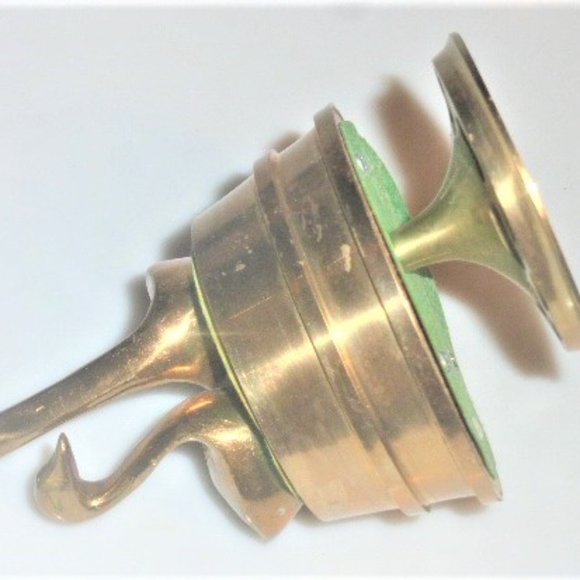 SWAN MUSIC BOX Vintage Brass Swan Wind Up Music Box Vintage Music Box Lake Water - Picture 3 of 9